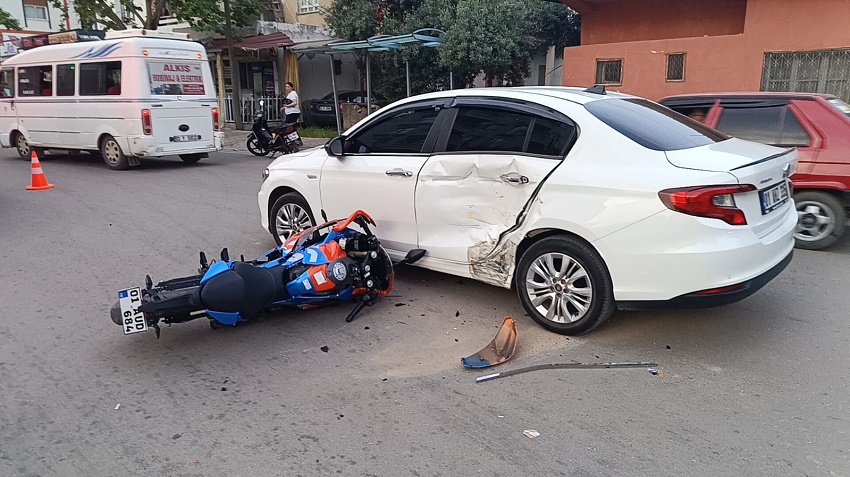 Kozan'da Motosiklet Kazası