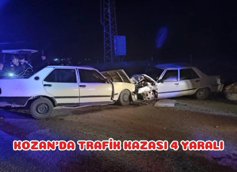 Kozan’da Trafik Kazası 4 Yaralı