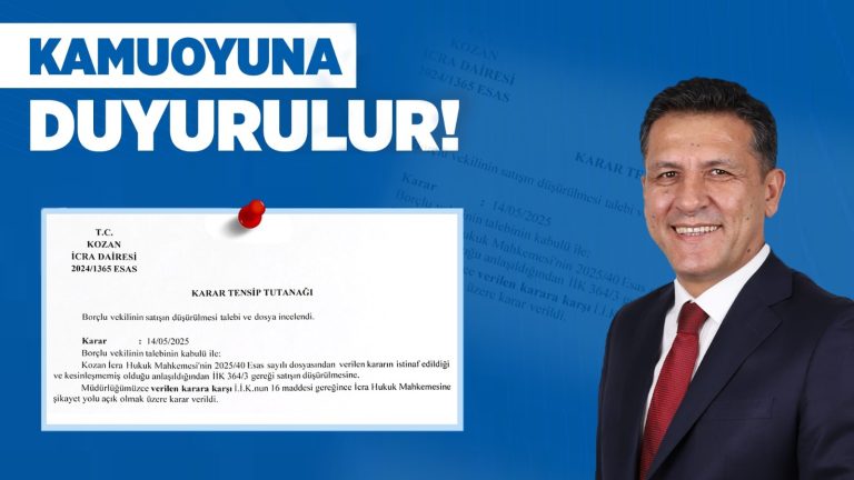 Kozan Belediyesi Basın Açıklaması
