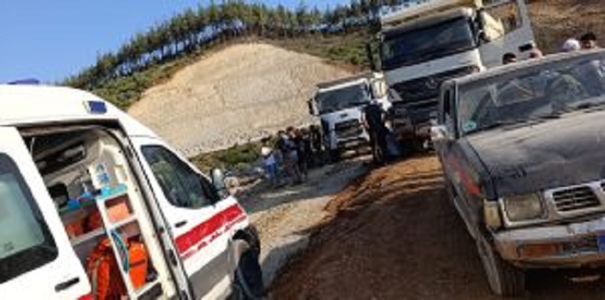FEKE’DE GÖLET ŞANTİYESİNDE GÖÇÜK: 1 ÖLÜ, 1 YARALI