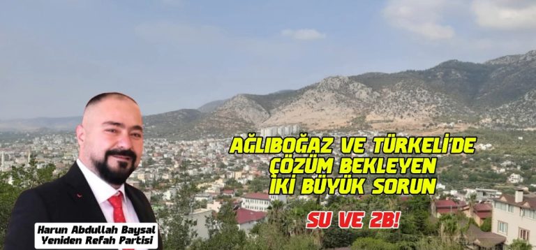 AĞLIBOĞAZ VE TÜRKELİ’DE ÇÖZÜM BEKLEYEN İKİ BÜYÜK SORUN: SU VE 2B!