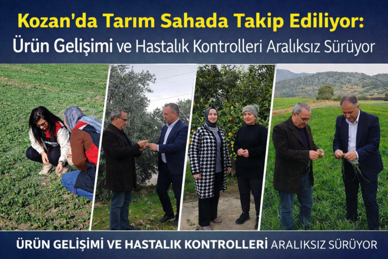 Kozan’da Tarım Sahada Takip Ediliyor: Ürün Gelişimi ve Hastalık Kontrolleri Aralıksız Sürüyor