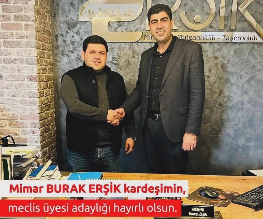 Erşik Mimarlık Sahibi Mimar Burak Erşik Büyük Birlik Partisi Kozan Belediye Başkan Adayı Gürdal Topal İle Bir Araya Geldi