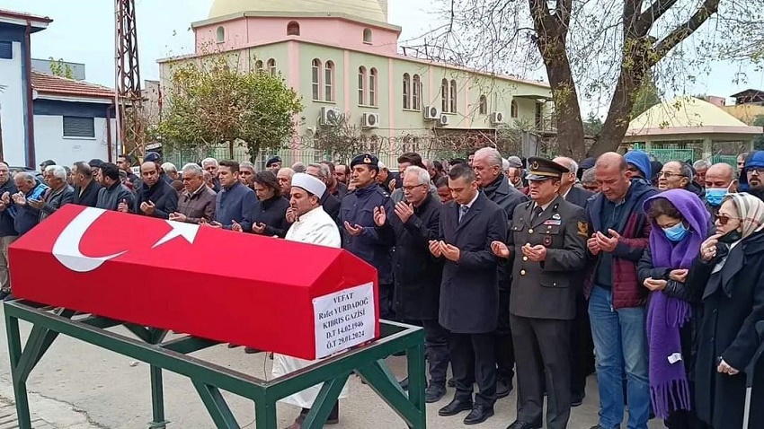 KIBRIS GAZİSİ RAFET YURDADOĞ GÖZ YAŞLARI VE DUALARLA UĞURLANDI