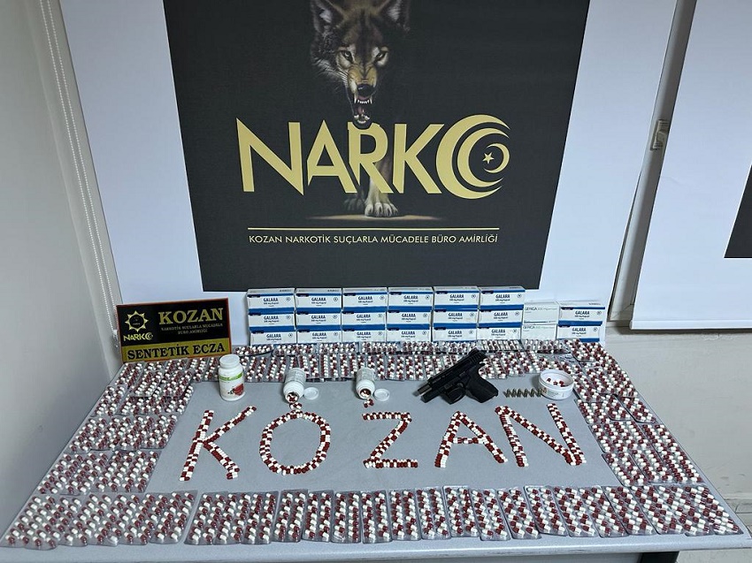 Kozan'da 1782 Tane Sentetik Hap Ele Geçirildi