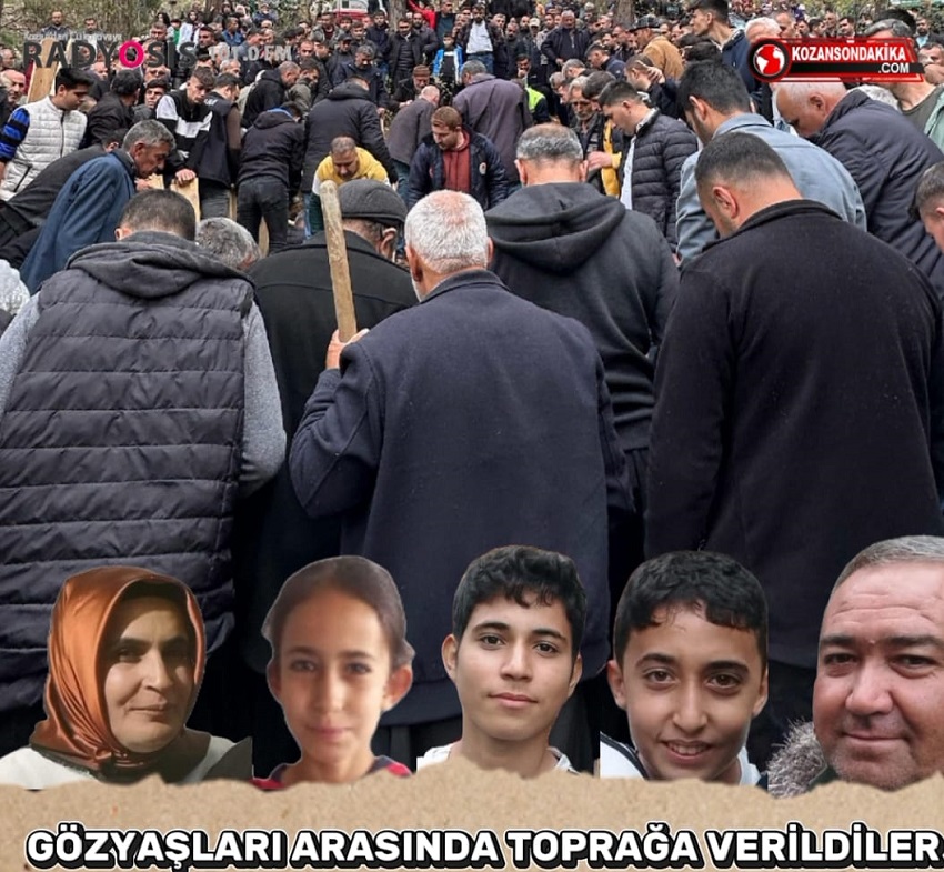 Ülkü (44) ile çocukları Bedirhan (17), Emircan Abdullah (14) ve Dilek Naz Güleç’in (11) cenazeleri toprağa verildi.