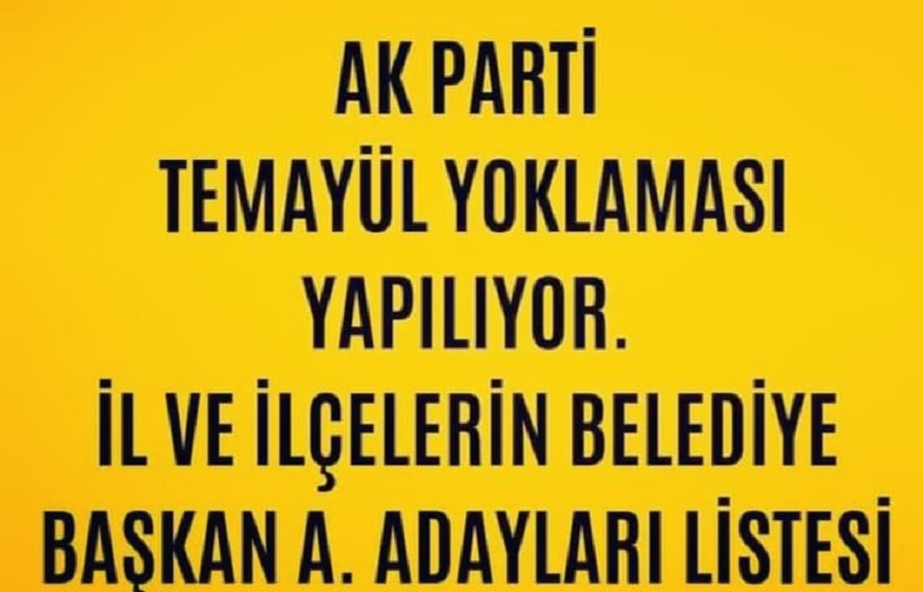 AK PARTİ TEYAMÜL YOKLAMASI YAPILIYOR
