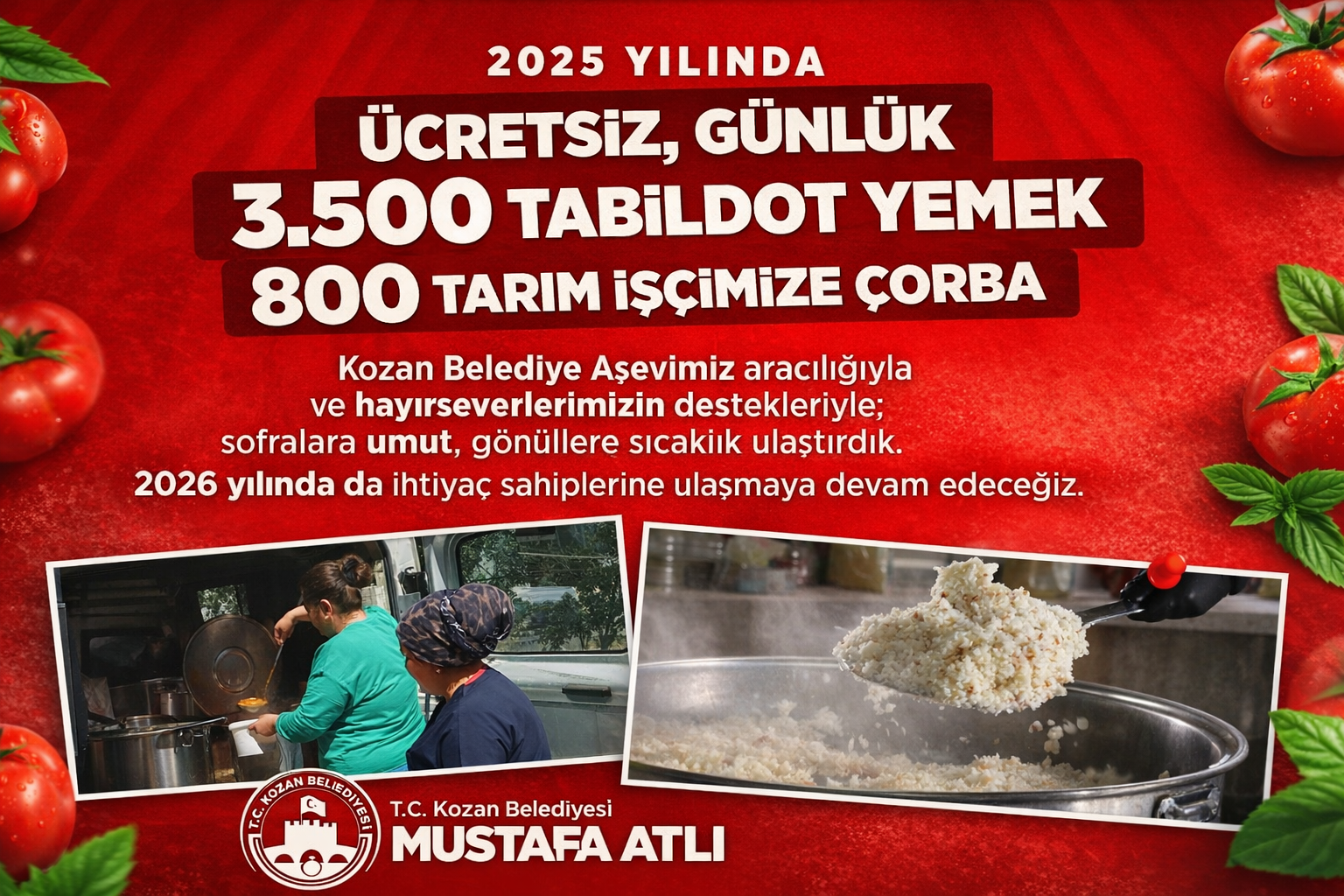 Kozan Belediyesi’nden Günde Binlerce Sofraya Sıcak Destek